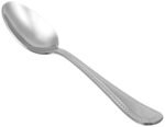 amazon basics Cutlery Stainless Steel Dinner Spoons with Pearled Edge, Set of 12