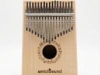 amiciSound 17-Key Kalimba Thumb Piano | Maple + Walnut Dual-Tone Wood Body for Melodious, Warm Sound | Wedge Design | Beginner-Friendly Musical Instrument with Soft Touch Keys | Made in India