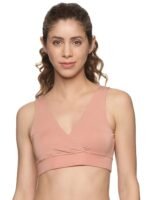 &Circus PureSoft Padded Bra for Women | Non Wired Bra for Women with Insertable Pads | Plunge Bralette for Active & Lounge Wear