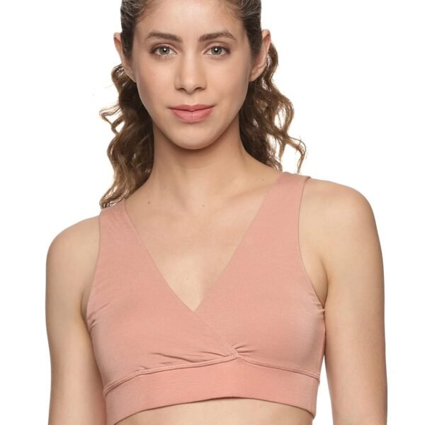 &Circus PureSoft Padded Bra for Women | Non Wired Bra for Women with Insertable Pads | Plunge Bralette for Active & Lounge Wear
