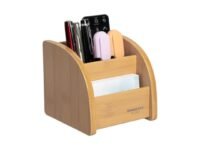 oddpod Glosen Premium Multi-Purpose Wooden Desk Organizer & Mobile/Pen Holder Stand For Home/Office C-2021, Brown
