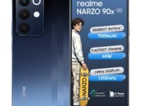 realme NARZO 90x 5G (Nitro Blue,6GB+128GB) | 7000mAh + 60W Biggest Battery & Fastest Charging in the Segment* | 144Hz Bright Display | Sony 50MP AI Rear Camera | AI Assist | 400% Ultra Boom Speaker