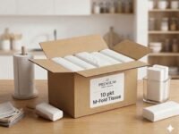1 Ply Tissue Paper Napkins Pack of 10 Soft White Paper Napkins for Home Office Restaurant and Party Use