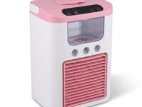 (10 Years Assured Warranty) USB Powered Personal Air Cooler Mini Fan with Water Tank Mist Spray 3 Speed Adjustable Quiet Cooling for Bedroom Office Desk Table Use