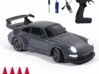 L.O.T TOYS Flare Rc Drifting Car | 20Kmph, 2.4Ghz | Rc Car 4x4, Remote Control Car, Drift Car, Birthday Gift, Boost Mode, Long Range Remote, Hard Plastic Top with LED Head Light (Burnout Grey)