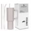 Tumbler with lid and Straw 1200ML Cup Stainless Steel Vacuum Insulated Tumbler for Water, Iced Tea or Coffee 1.2L Office Gym Travelling (40-Oz-Rose)