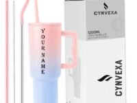 Tumbler with lid and Straw 1200ML Cup Stainless Steel Vacuum Insulated Tumbler for Water, Iced Tea or Coffee 1.2L Office Gym Travelling (Candy Haze Custome)