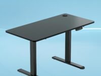 The Sleep Company - AeroPlus Electric Height Adjustable Desk | Ergonomic Work from Home Table | 4 Memory Presets | 2 Years Warranty | 1600 x 700 Thick Top | Free Installation | Black & Black