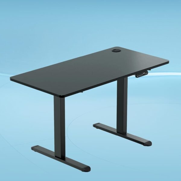 The Sleep Company - AeroPlus Electric Height Adjustable Desk | Ergonomic Work from Home Table | 4 Memory Presets | 2 Years Warranty | 1600 x 700 Thick Top | Free Installation | Black & Black