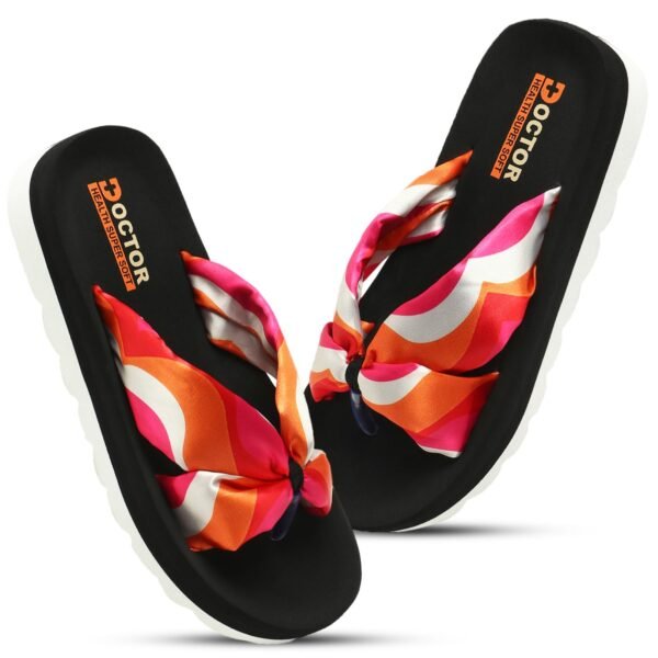 DOCTOR HEALTH SUPER SOFT Women's Classic Ultra Soft Flip Flops with Cushion Footbed for Adult | Comfortable & Light Weight | Stylish & Anti-Skid | Waterproof & Everyday Slip-on for Ladies