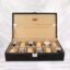 LEDO Men's and Women's Watch Box Holder Organizer Case In 12 Slots of watches In PU Leather with Royal Black & Cream Color with Chain Pocket
