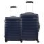 American Tourister Trolley Bags for Travel | Barcelona 55 Cms, 69 Cms Polycarbonate Hardsided Set of 2 Luggage Bags | Suitcase for Travel | Luggage Bags | Trolley Bags for Travelling, Midnight Blue