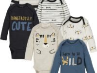 Onesies Brand, Unisex Baby, 6-Pack Long Sleeve Bodysuits