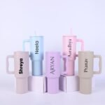 CYNVEXA Personalized with Your Name, Tumbler with lid and Straw 1200ML Cup Stainless Steel Vacuum Insulated Tumbler for Water, Iced Tea or Coffee 1.2L Office Gym Travelling (Lavander Mist)