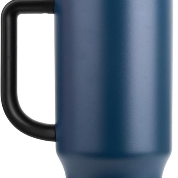 Tumbler with lid and Straw 1200ML Cup Stainless Steel Vacuum Insulated Tumbler for Water, Iced Tea or Coffee 1.2L Office Gym Travelling (Nevy Blue O)