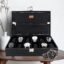 LEDO Men's and Women's Watch Box Holder Organizer Case In 12 Slots of watches In PU Leather with Royal Black color with Chain Pocket