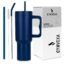 Tumbler with lid and Straw 1200ML Cup Stainless Steel Vacuum Insulated Tumbler for Water, Iced Tea or Coffee 1.2L Office Gym Travelling (Navy Blue)