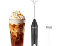 AGARO Regal Rechargeable Milk Frother, 3-Speed Handheld Electric Whisk with Stand, Portable Mixer for Coffee, Lattes, Hot Chocolates, Shakes & Eggs, Home & Office Use, Stainless Steel