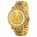 ALNA-TURA Premium Luxury Gold Tiger Men’s Watch Gift | Stainless Steel Bracelet | Diamond Markers | Quartz Analog Wrist Watch for Birthday, Wedding & Festival Gifting | Watch for Mens Stylish