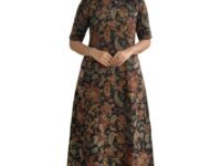 ANNI Designer Women's Rayon Viscose Straight Printed Kurta with Palazzo | Elbow Length Sleeve Kurti Set | Close Neck with Back Slit | Soft Comfortable Fabric | 2 Piece Outfit