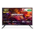 Acerpure 140 cm (55 inch) Swift Series UHD LED Smart Google TV AP55UG51ASFTD Model (Black)