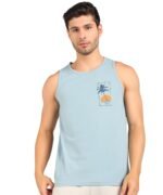 Alan Jones Clothing Men's Cotton Sleeveless Regular Fit T-Shirt