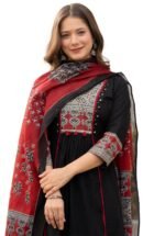 Amayra Women's Pure Cotton A-Line Kurta Set with Palazzo Pants & Dupatta|Ethnic wear|Kurti Suit Set for Women