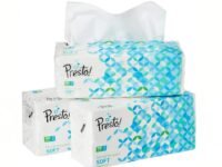 Amazon Brand - Presto! 2 Ply Facial Tissue Box | 600 Pulls | 200 Pulls X 3 Cartons | Soft And Highly Absorbent | 100% Natural Virgin Cellulose Fiber