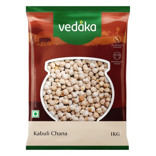 Amazon Brand - Vedaka Popular Unpolished Kabuli Chana | 1 Kg | Naturally Rich In Protein | Naturally Cholesterol-Free