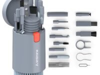 Ambrane 20-in-1 Cleaning Kit for Smartphones, Tablet, PC Computer, Laptops, Keyboards, DSLR Camera Lens, Earphones, Airpods with Screen Dust Brush, Key Puller & Spray Bottle (ACK-01, Grey)