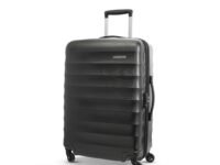 American Tourister 4 Wheels Trolley Bag for Travel | Barcelona 69 Cms Polycarbonate Hardsided Medium Check-in Luggage Bag | Spinner Suitcase for Travel | Trolley Bag for Travelling, Midnight Blue