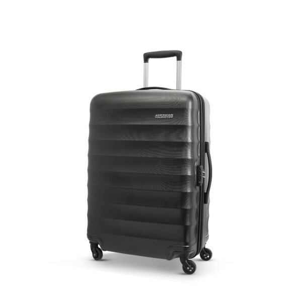 American Tourister 4 Wheels Trolley Bag for Travel | Barcelona 69 Cms Polycarbonate Hardsided Medium Check-in Luggage Bag | Spinner Suitcase for Travel | Trolley Bag for Travelling, Midnight Blue