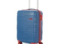 American Tourister Bricklane+ | Small Size Cabin Trolley Bag (55cm) | 360° 8 Wheel Travel Luggage | Hard Case Polycarbonate (PC) Suitcase | Mounted Combination Lock | Cobalt Blue