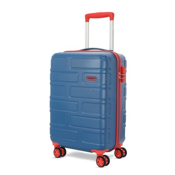 American Tourister Bricklane+ | Small Size Cabin Trolley Bag (55cm) | 360° 8 Wheel Travel Luggage | Hard Case Polycarbonate (PC) Suitcase | Mounted Combination Lock | Cobalt Blue