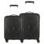 American Tourister Ivy 2 Pc Set 55 Cms & 68 Cms Small & Medium Polypropylene Hard Sided 4 Wheeler Spinner Suitcase Luggage with Built-in TSA Lock (Black)