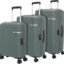 American Tourister Liftoff+ with TSA Lock & 8 Wheel, 79 CM Large Hard PP Check-in Suitcase for Travel/Trolley Bag for Travel/Travel Bag with Double Wheel for Women & Men - Berry Blast, A DOLV, Set of