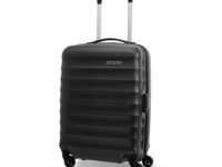 American Tourister Trolley Bag for Travel | Barcelona 55 Cms Polycarbonate Hardsided Small Cabin Luggage Bag | Suitcase for Travel | Trolley Bag for Travelling, Gunmetal, 4, Spinner