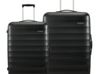American Tourister Trolley Bags for Travel | Barcelona 55 Cms, 69 Cms Polycarbonate Hardsided Set of 2 Luggage Bags | Suitcase for Travel | Luggage Bags | Trolley Bags for Travelling, Gunmetal