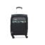 Aristocrat Cabin Commander 55Cms Premium Polyester with PVC Coating Softshell Sided Size 4 Wheels Small Black Inline Suitcase, Medium