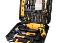 Asian Paints Corded Electric Professional Impact Drill Tool Kit,550 Watts,2900 RPM,Chuck 10Mm Machine Variable Speed,Forward/Reverse Rotation,Double Insulation,Improved Carbon Brush (100 Pcs),Yellow