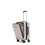 Assembly Stark 20 Inch Cabin Trolley Bag Hard Shell Polycarbonate Suitcase with TSA Lock 8 Spinner Wheels Carry On Luggage Ivory