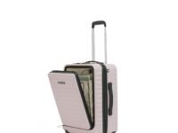 Assembly Stark 20 Inch Cabin Trolley Bag Hard Shell Polycarbonate Suitcase with TSA Lock 8 Spinner Wheels Carry On Luggage Ivory