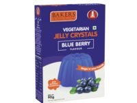 BAKERS Jelly Crystals | Blueberry Flavour | 100% Vegetarian | Easy to Make | Instant tasty dessert | Authentic Flavors Pack of 6 (90 gm x 6)