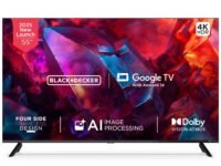 BLACK+DECKER 139 cm (55 inches) A1 Series 4K Ultra HD LED Smart Google TV BXTVGU55UD2875ATIN (Black)