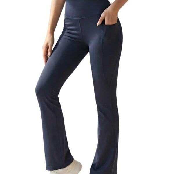 BLINKIN Flared Gym Pants for Women's Workout - The Ultimate Yoga Pants | Workout Lowers | Gym Track Pants for Women with Side Pockets (2049)
