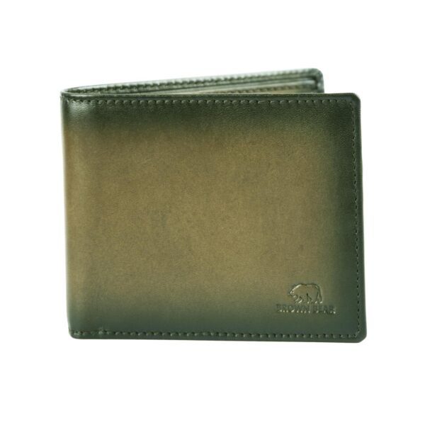 BROWN BEAR Manhattan Wallet for Man with Coin Pocket, ID and RFID Technology | Wallet for Men Leather Original (Olive Green)