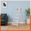 Bathla Safex 5-Step Aluminium Ladder for Home | 150 Kg Load Capacity | Anti-Slip Steps | Sure-Hinge Technology | Edge Guards | Foldable Design | 5 Year Warranty