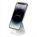 Belkin Magnetic Wireless Charger Stand | Magsafe Compatible with Charger | Compatible with Apple iPhone 16, 15, 14, 13 & 12 - Power Supply Not Included | White