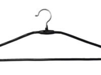 Black Pack of 20 Hangers Great Selection of Heavy Stainless Steel Cloth Hanger with Plastic Coating, Hangers