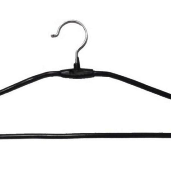 Black Pack of 20 Hangers Great Selection of Heavy Stainless Steel Cloth Hanger with Plastic Coating, Hangers